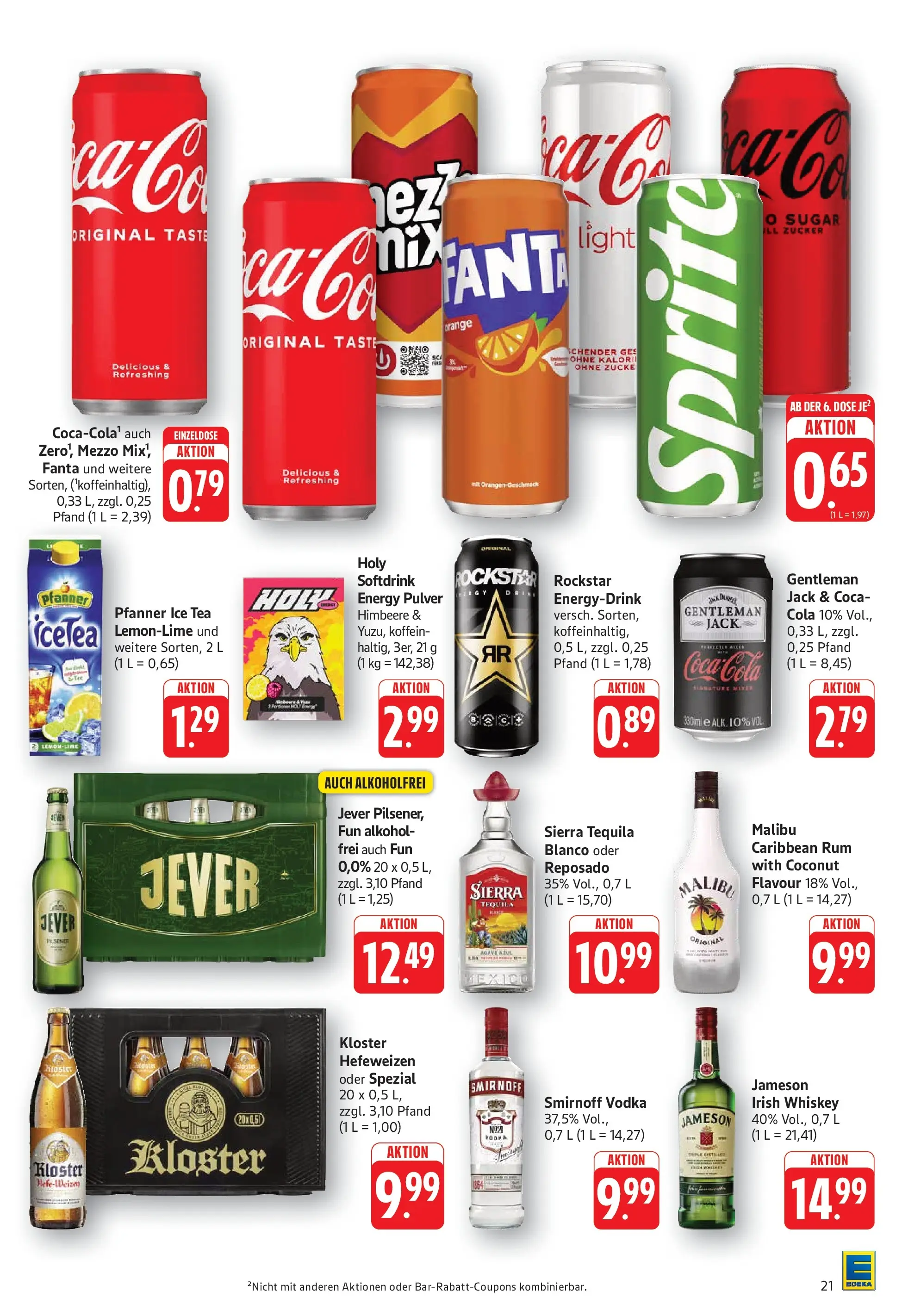 Edeka prospekt Göppingen (ab 14.06.2026) » Angebote Online | Seite: 21 | Produkte: Fanta, Cola, Energy, Rum