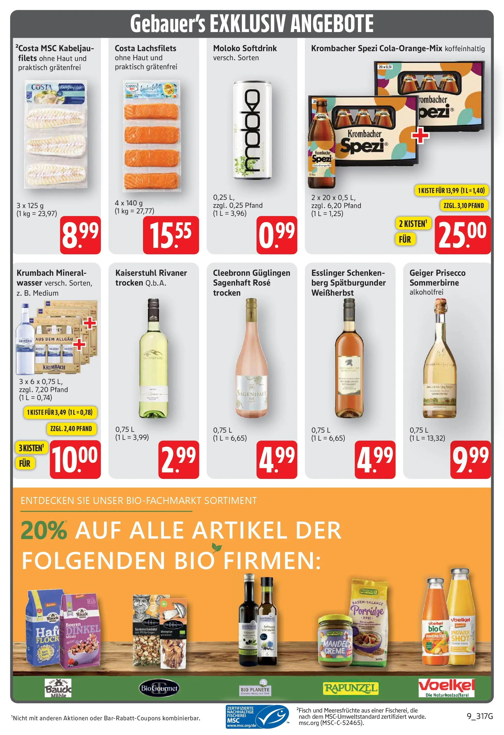 Edeka Prospekt Filderstadt-Bonlanden (ab 15.06.2026) » Angebote Online | Seite: 9 | Produkte: Creme, Wasser, Meeresfrüchte, Krombacher