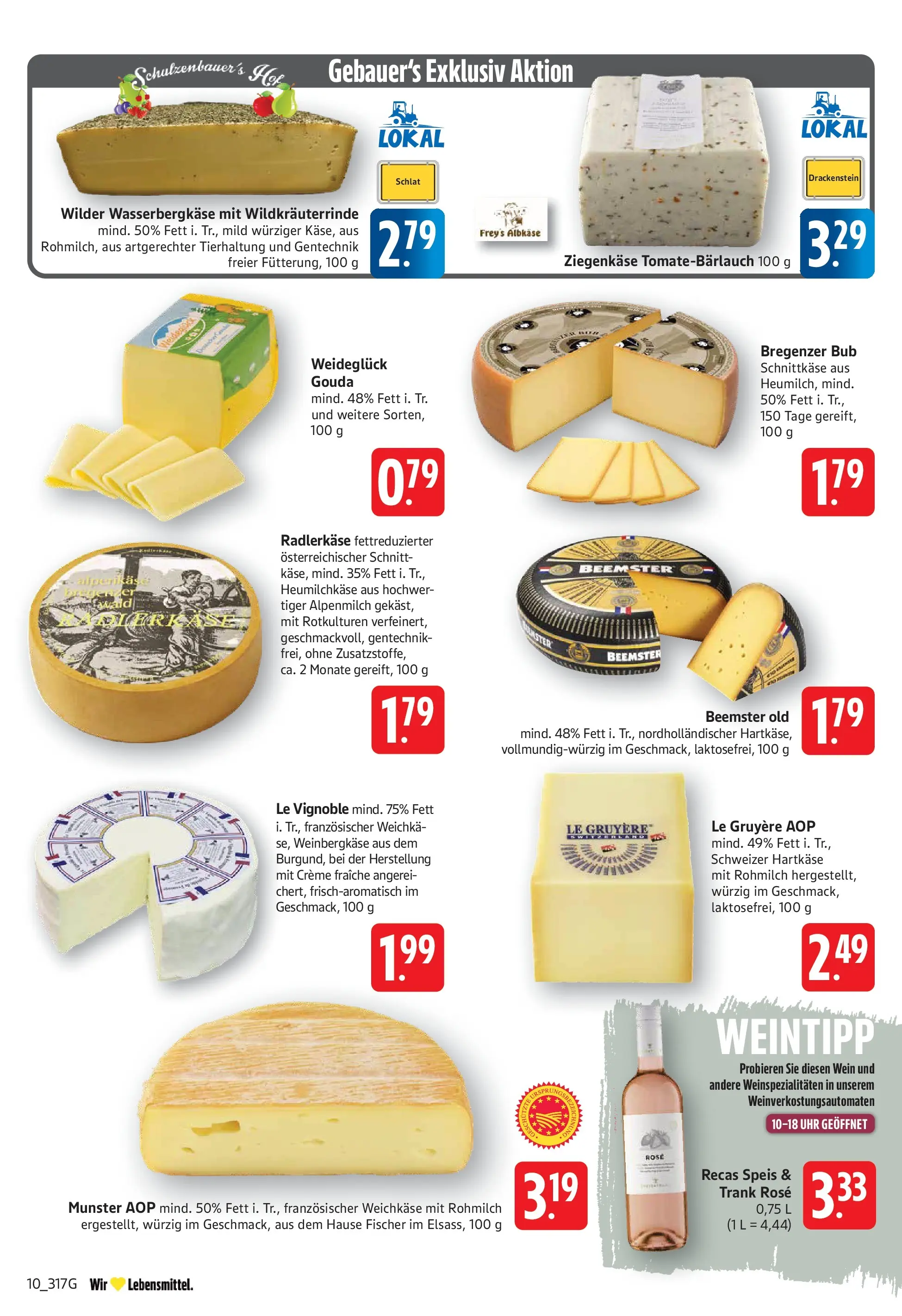 Edeka Prospekt Filderstadt-Bonlanden (ab 15.06.2026) » Angebote Online | Seite: 10 | Produkte: Gouda, Ziegenkäse, Wein, Uhr
