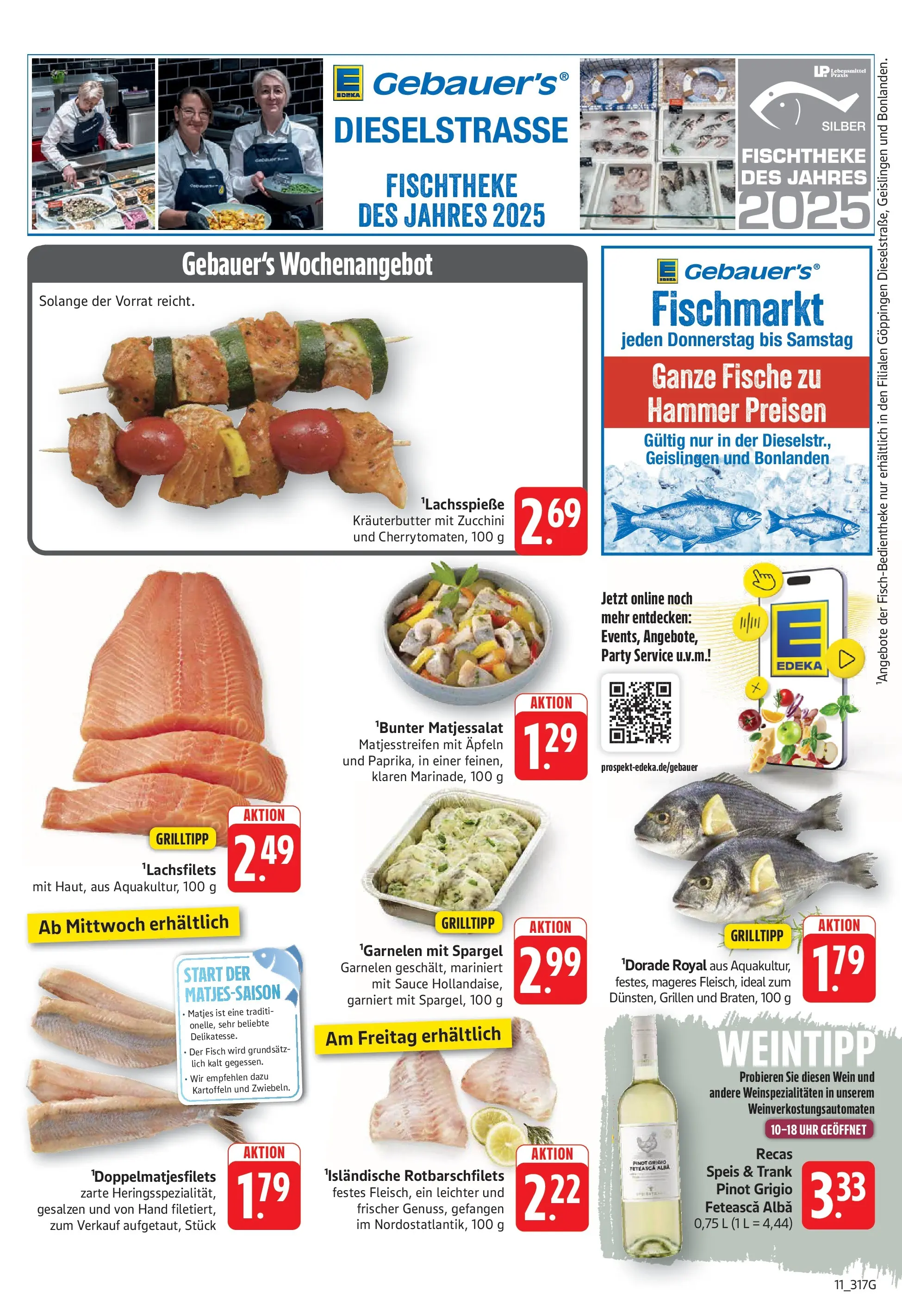 Edeka Prospekt Filderstadt-Bonlanden (ab 15.06.2026) » Angebote Online | Seite: 11 | Produkte: Fisch, Kartoffeln, Zucchini, Uhr