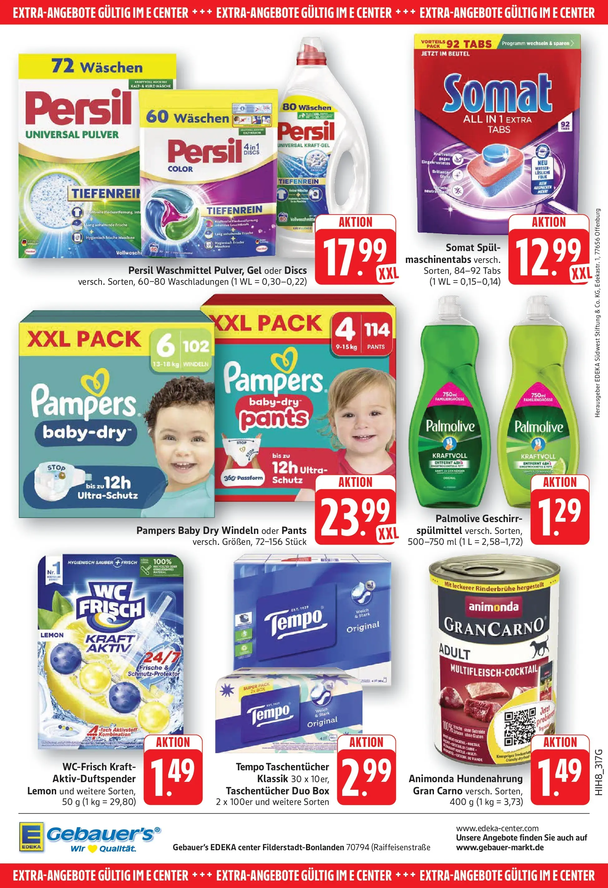 Edeka Prospekt Filderstadt-Bonlanden (ab 15.06.2026) » Angebote Online | Seite: 32 | Produkte: Box, Pampers, Tempo, Persil