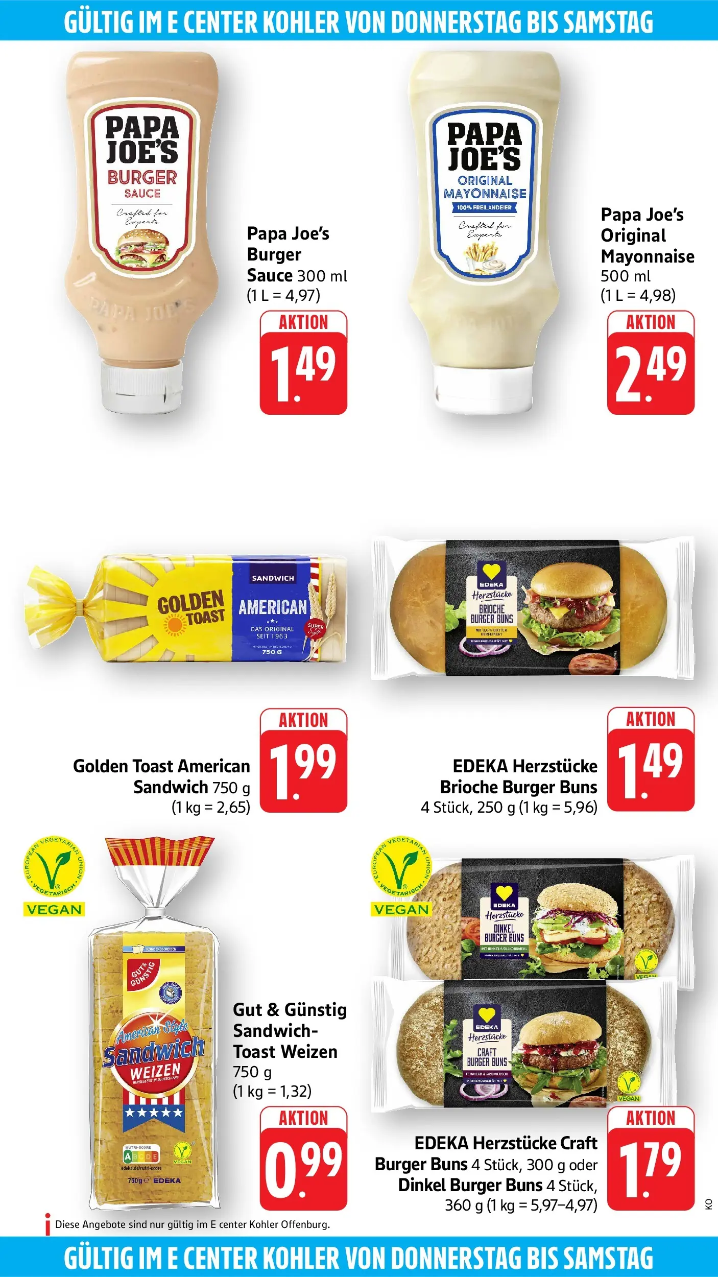 Edeka Prospekt Offenburg (ab 15.06.2026) ยป Angebote Online | Seite: 55 | Produkte: Butter, Toast, Burger, Mayonnaise Edeka Prospekt Offenburg (ab 15.06.2026) ยป Angebote Online | Seite: 55 | Produkte: Butter, Toast, Burger, Mayonnaise