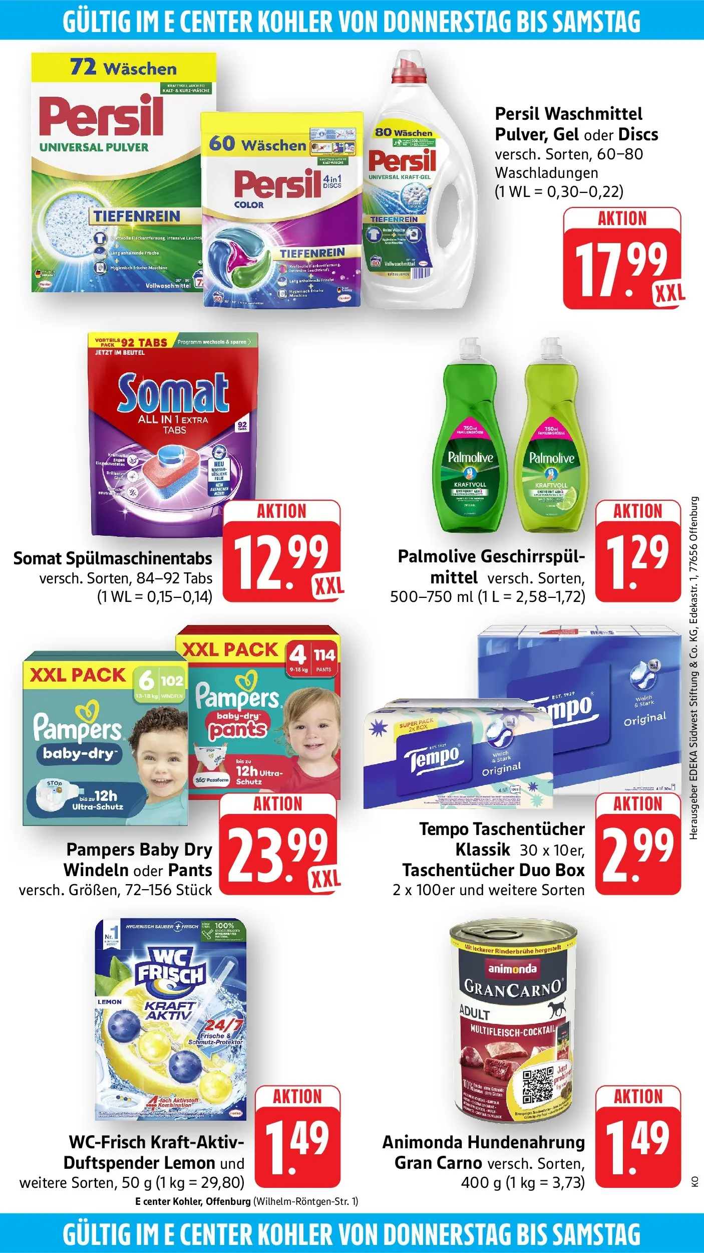 Edeka Prospekt Offenburg (ab 15.06.2026) ยป Angebote Online | Seite: 57 | Produkte: Box, Pampers, Spรผlmaschinentabs, Tempo Edeka Prospekt Offenburg (ab 15.06.2026) ยป Angebote Online | Seite: 57 | Produkte: Box, Pampers, Spรผlmaschinentabs, Tempo