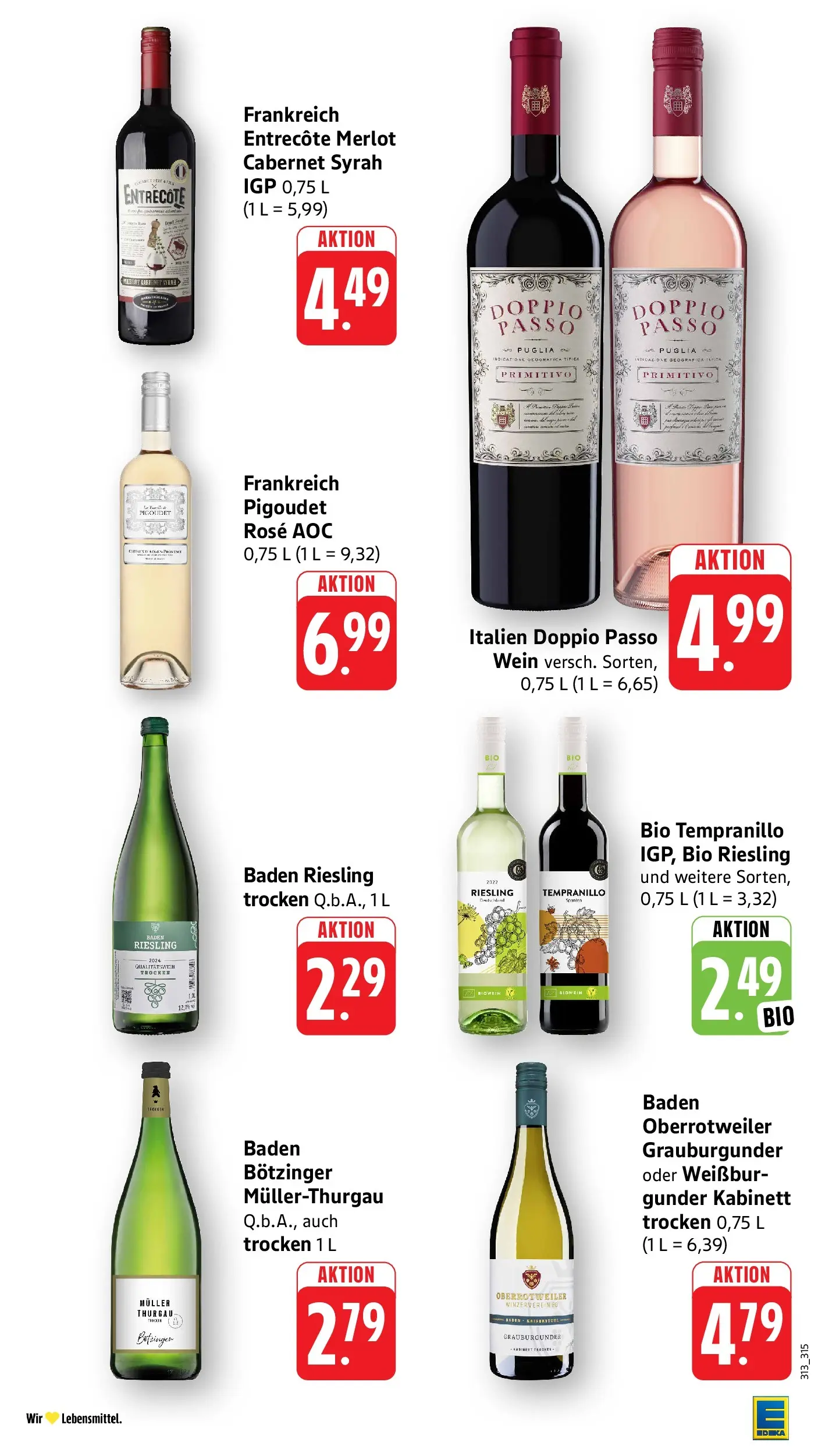 Edeka Prospekt Freiburg (ab 15.06.2026) » Angebote Online | Seite: 33 | Produkte: Merlot, Entrecote, Doppio Passo, Wein