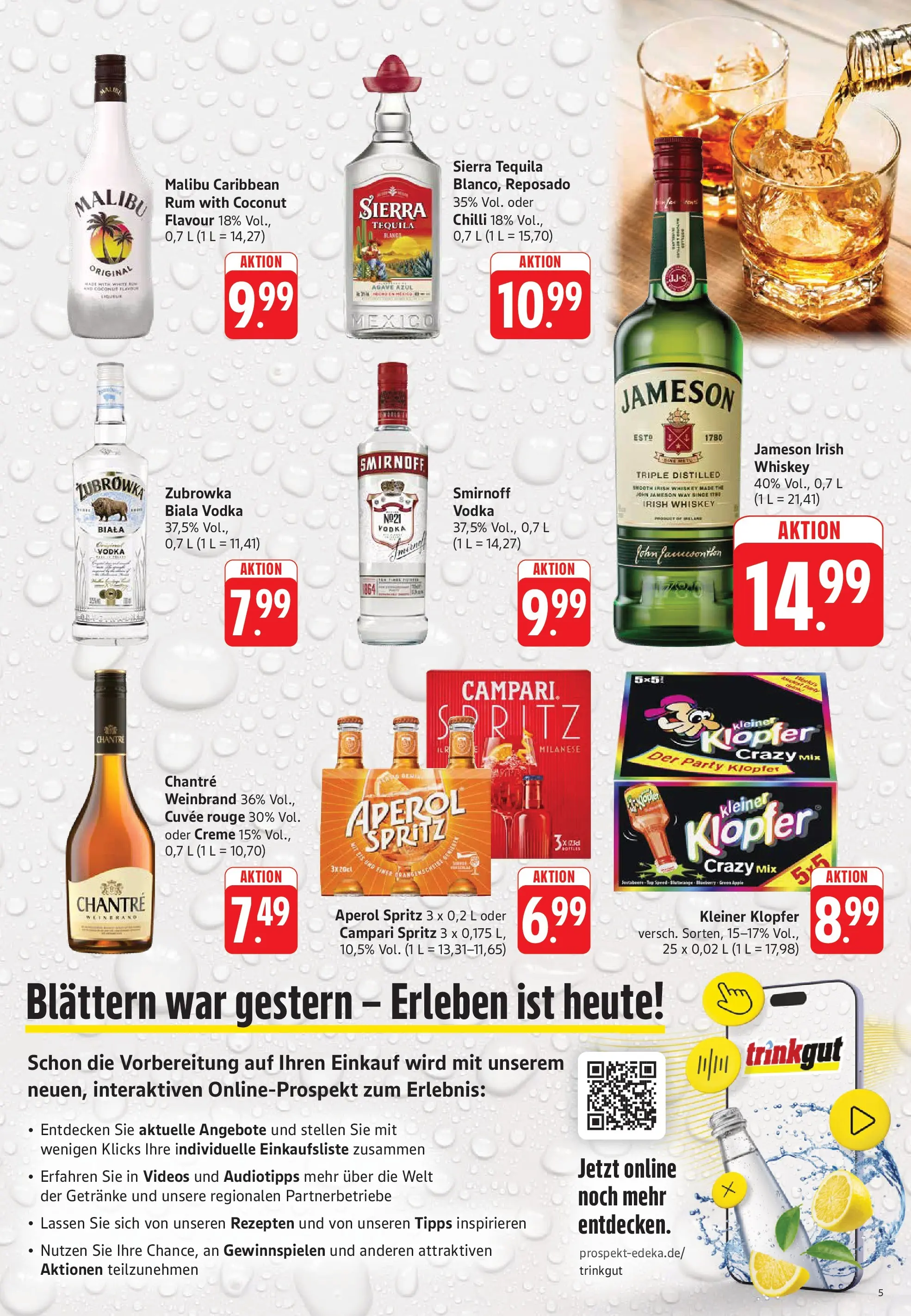 Trinkgut Prospekt Bad Kreuznach (ab 14.06.2026) » Angebote online | Seite: 5 | Produkte: Rum, Aperol, Vodka, Whiskey