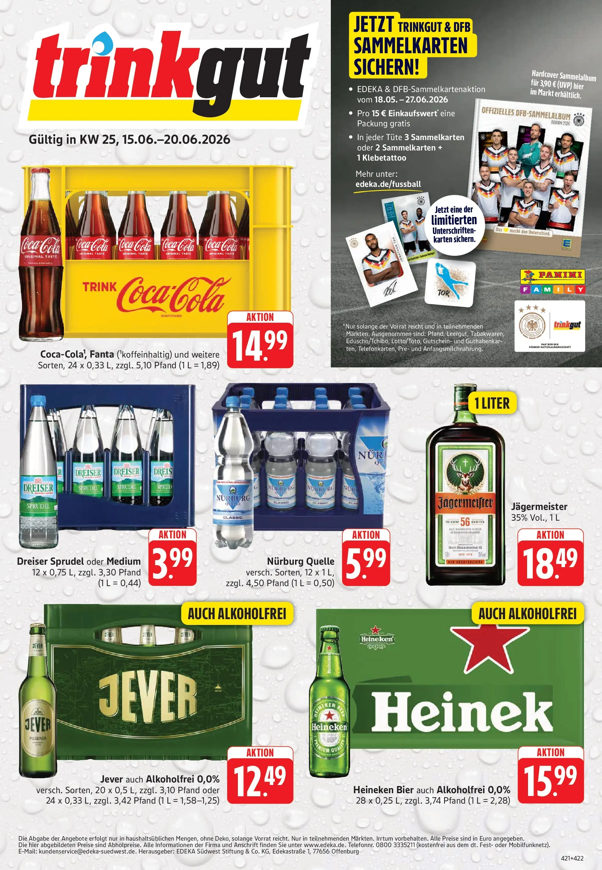 Trinkgut Prospekt Dillingen (ab 14.06.2026) » Angebote online | Seite: 1 | Produkte: Fanta, Cola, Bier, Jever