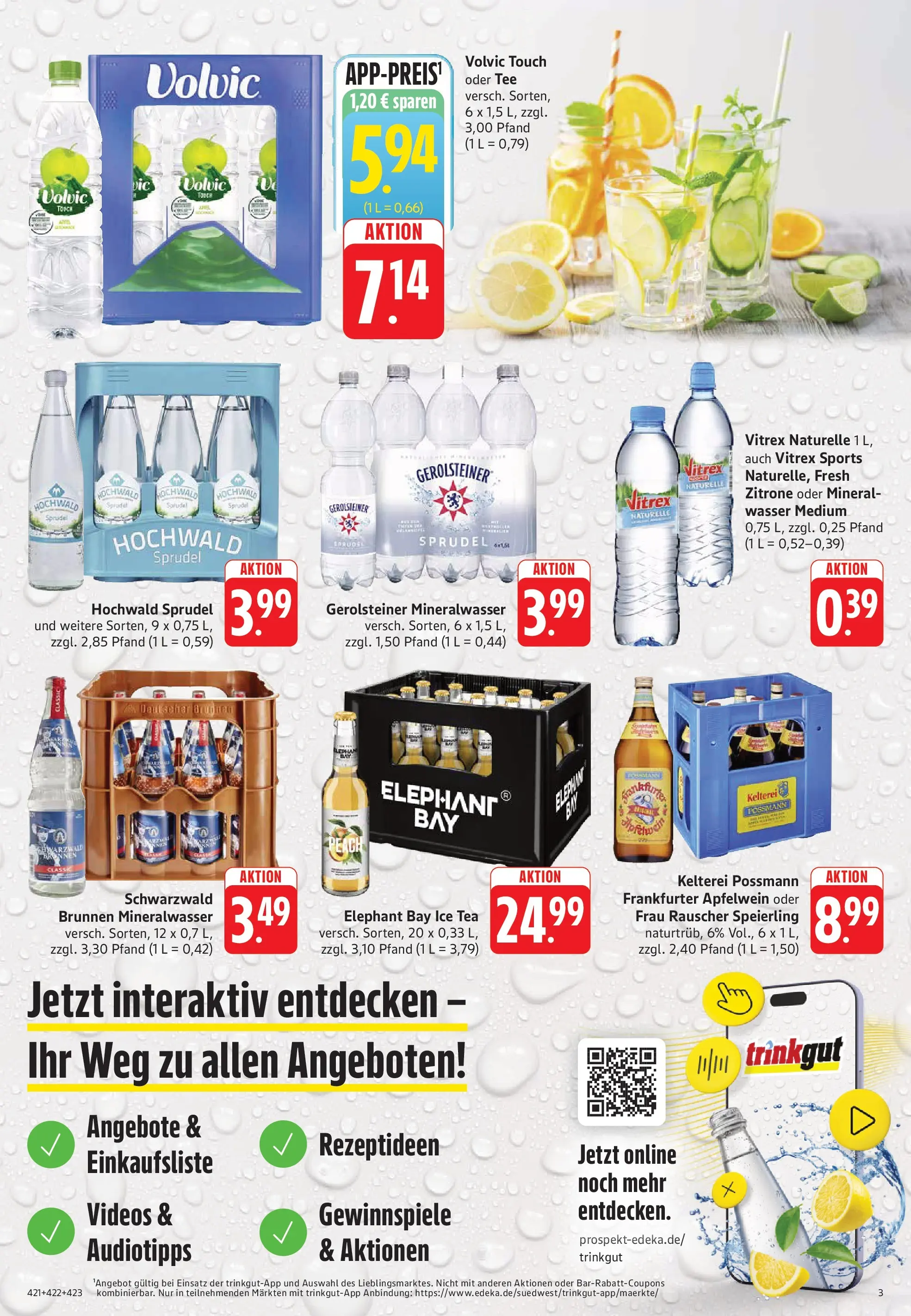 Trinkgut Prospekt Bad Kreuznach (ab 14.06.2026) » Angebote online | Seite: 3 | Produkte: Volvic touch, Mineralwasser, Wasser, Volvic