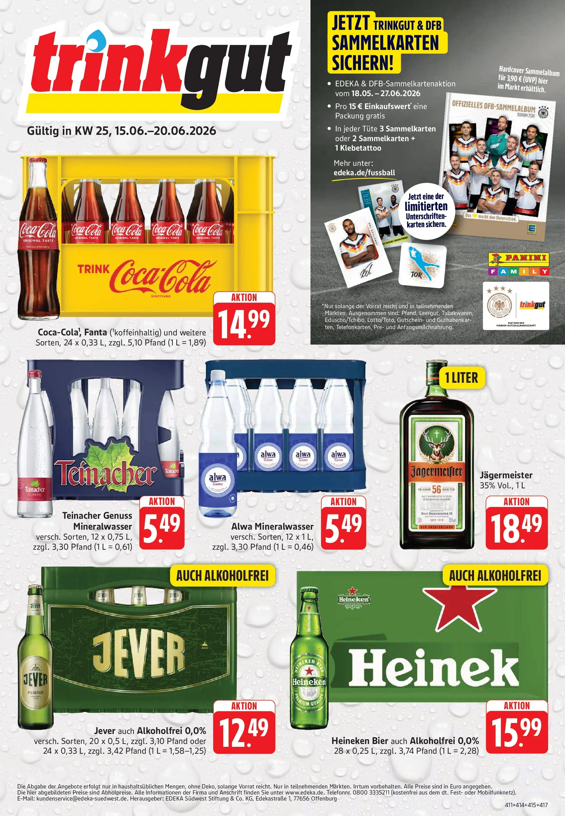 Trinkgut Prospekt Großbottwar (ab 14.06.2026) » Angebote online | Seite: 1 | Produkte: Coca cola, Bier, Mineralwasser, Heineken