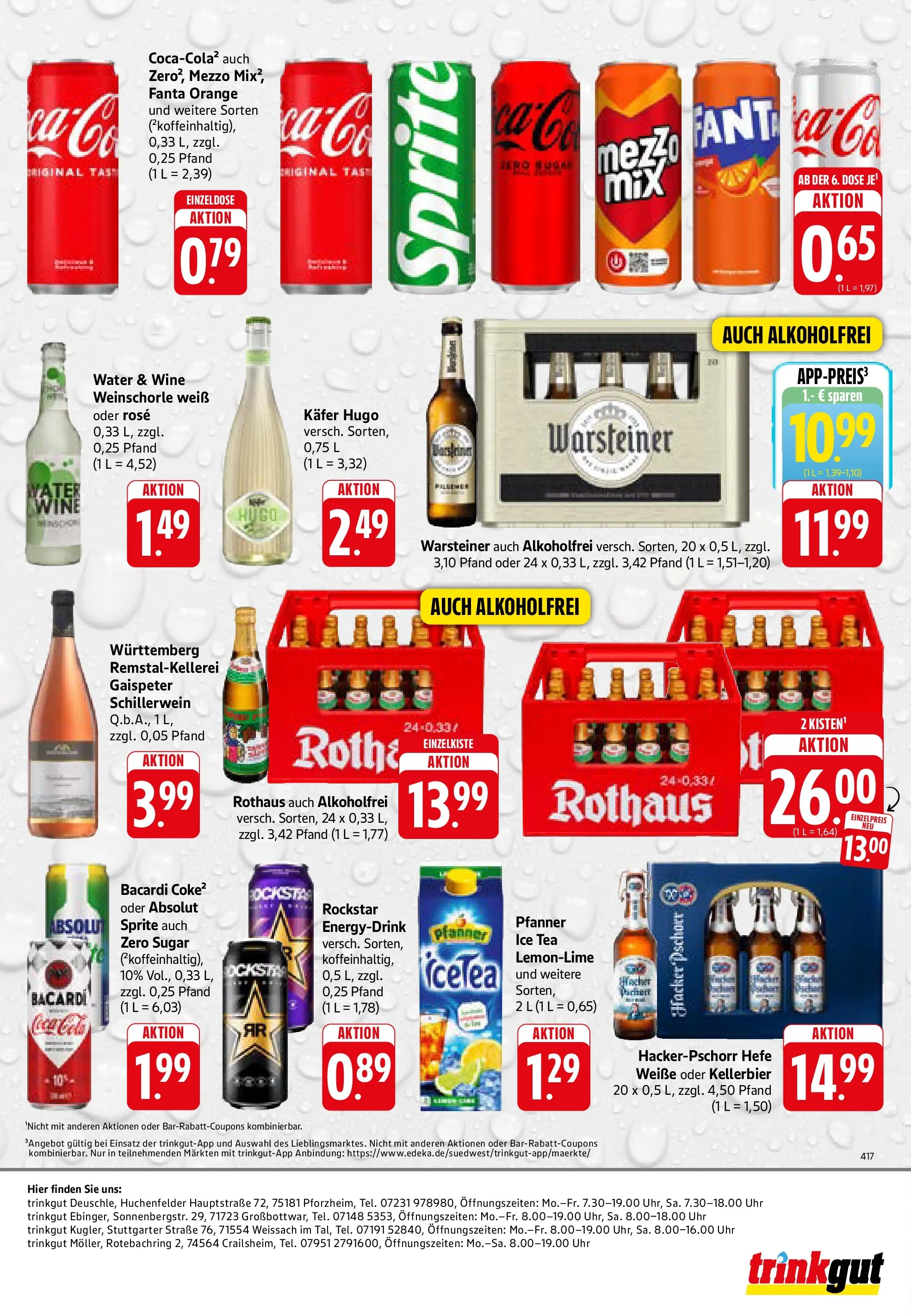 Trinkgut Prospekt Großbottwar (ab 14.06.2026) » Angebote online | Seite: 8 | Produkte: Bacardi, Fanta, Warsteiner, Uhr