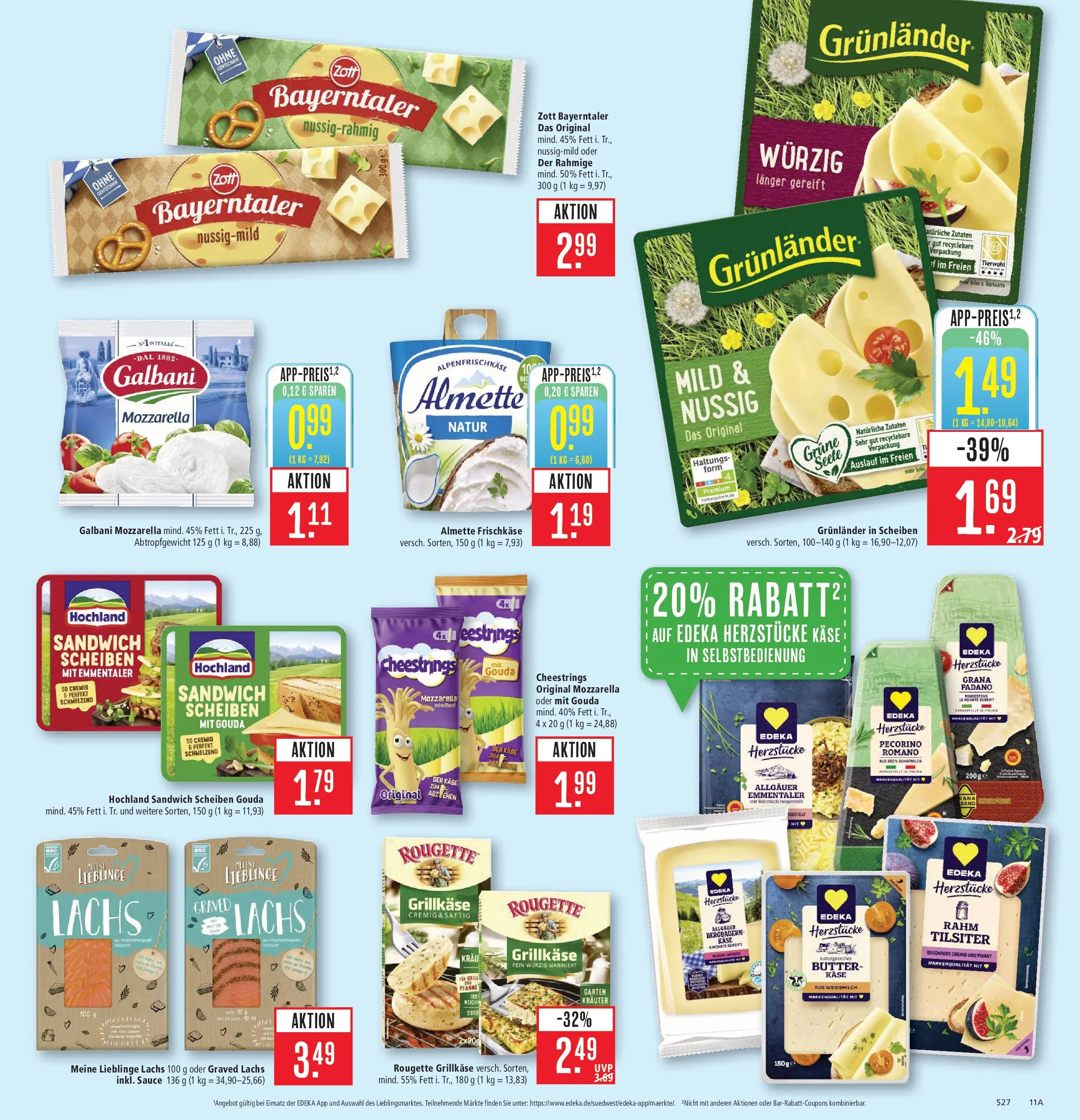 Marktkauf Prospekt Aschaffenburg (ab 15.06.2026) » Angebote online | Seite: 15 | Produkte: Almette, Mozzarella, Gouda, Grunlander