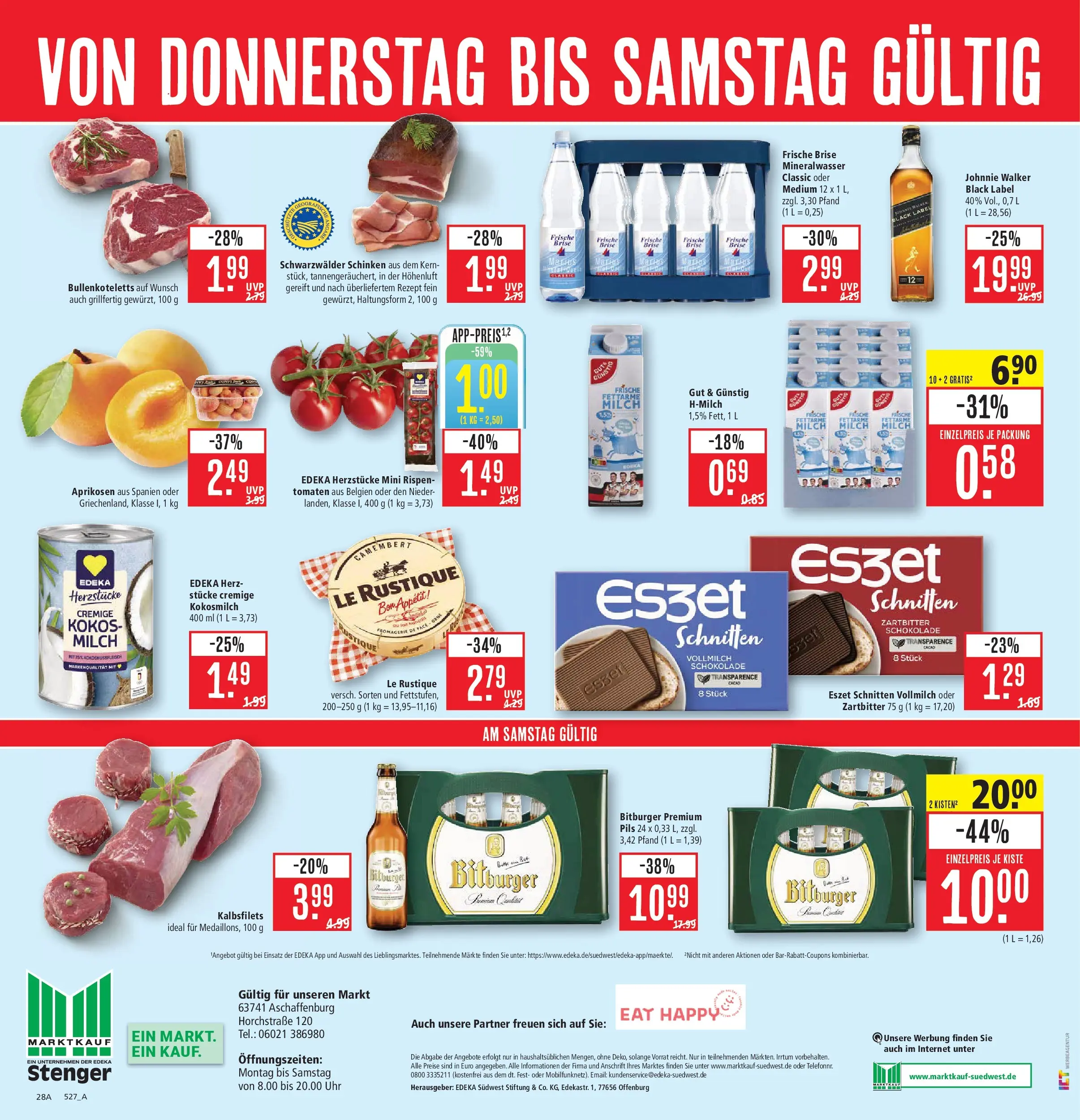 Marktkauf Prospekt Aschaffenburg (ab 15.06.2026) » Angebote online | Seite: 36 | Produkte: Milch, Pils, Schinken, Johnnie walker