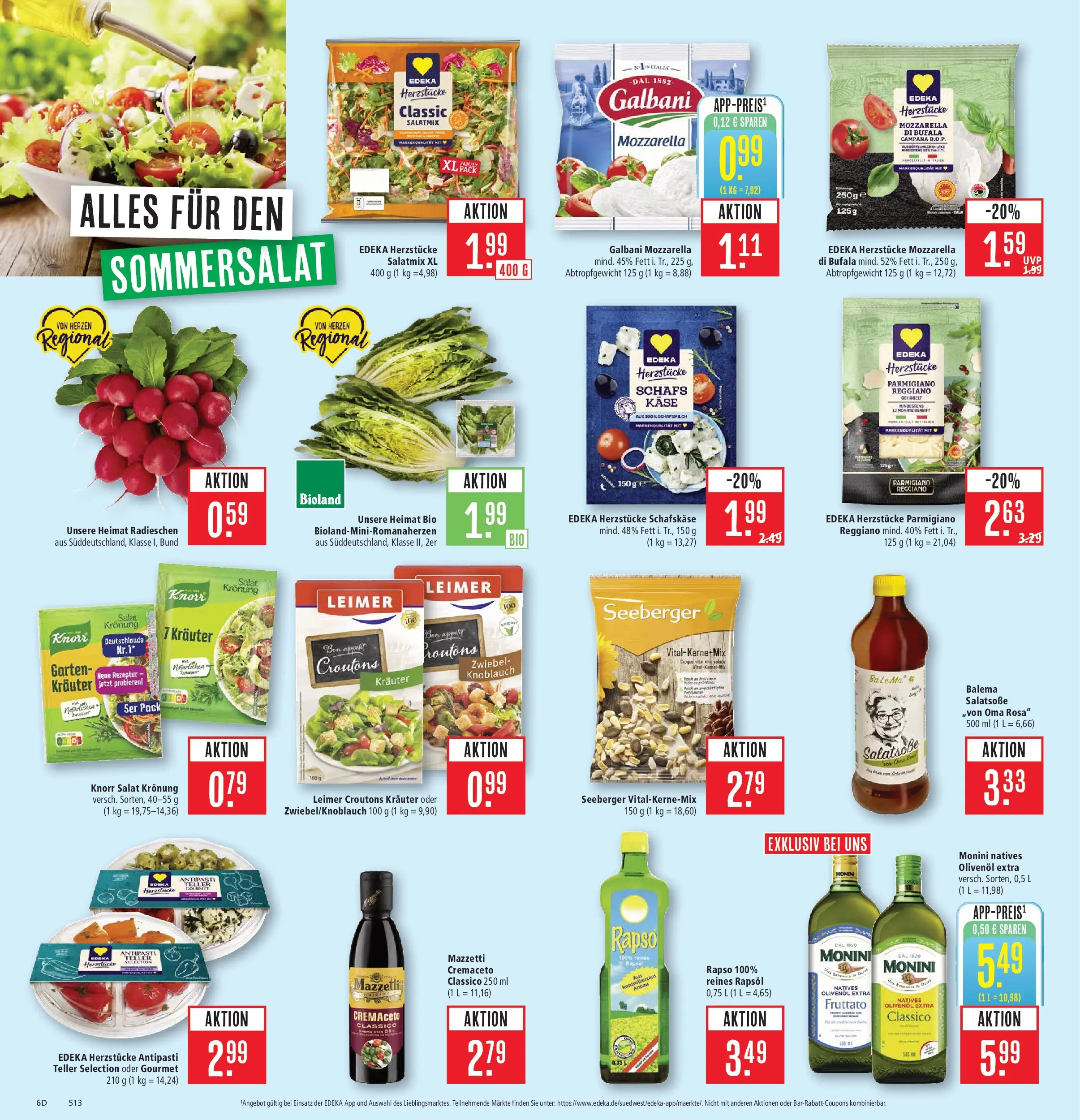 Marktkauf Prospekt Weil Am Rhein (ab 15.06.2026) » Angebote online | Seite: 10 | Produkte: Rapsöl, Mozzarella, Olivenol, Knoblauch