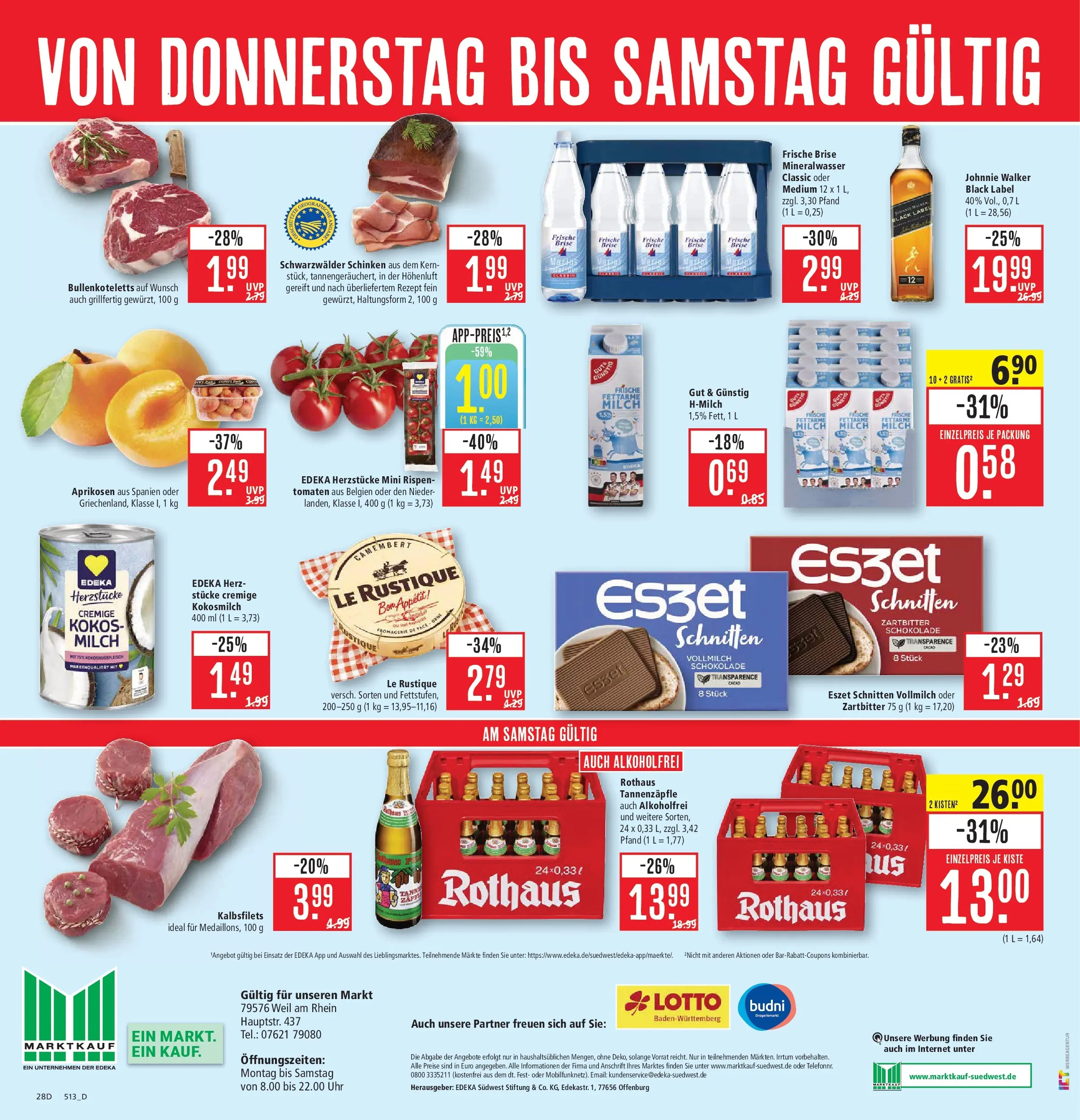 Marktkauf Prospekt Weil Am Rhein (ab 15.06.2026) » Angebote online | Seite: 36 | Produkte: Tomaten, Mineralwasser, Uhr, Johnnie walker