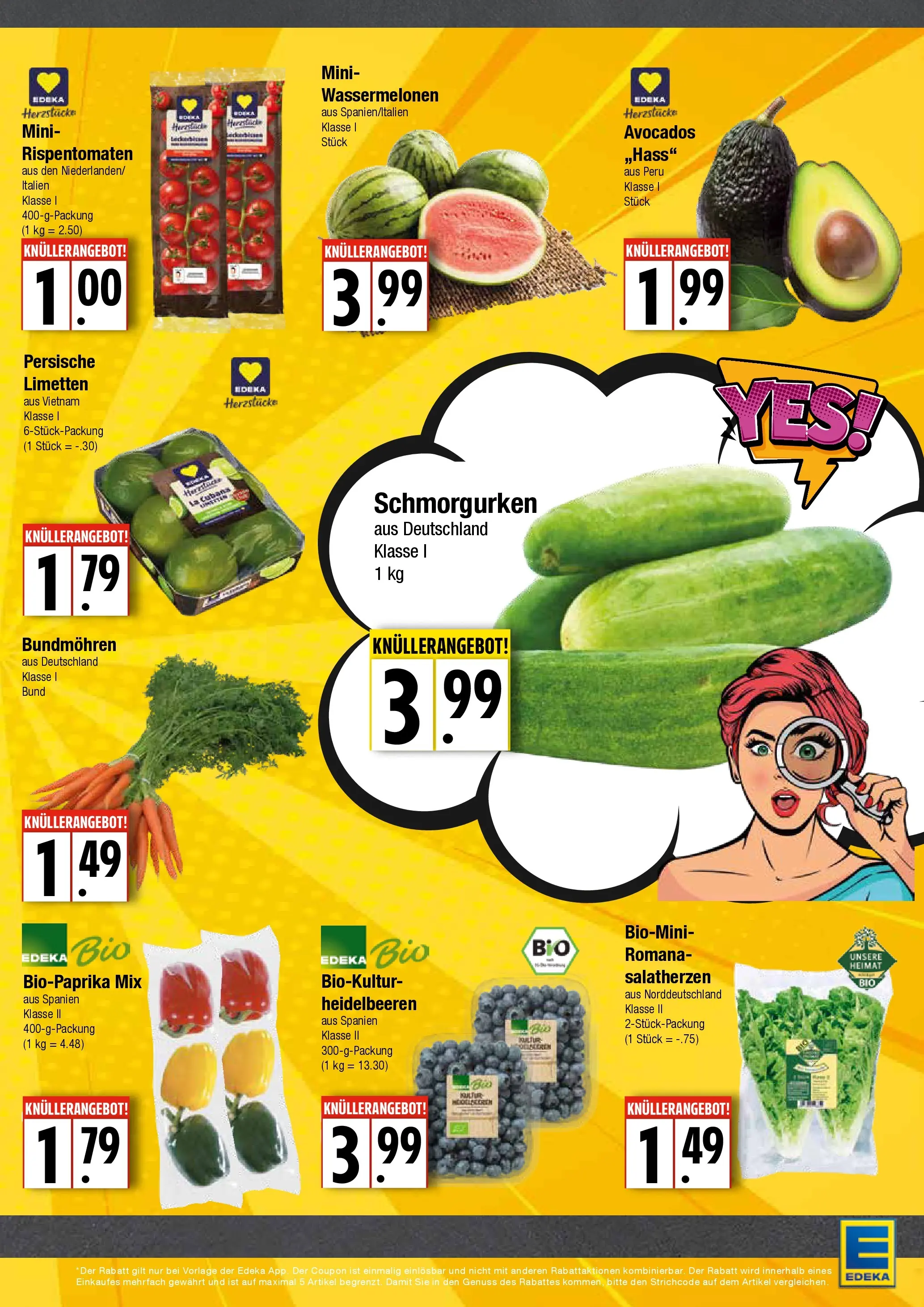 Edeka prospekt Hamburg (ab 14.06.2026) » Angebote Online | Seite: 3 | Produkte: Limetten, Heidelbeeren, Avocado