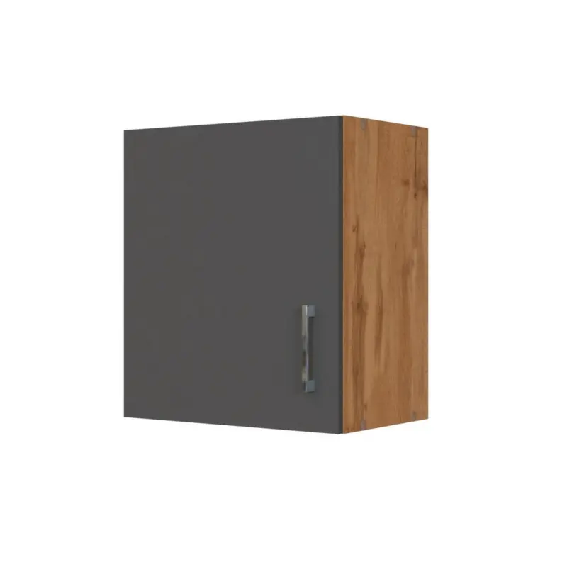 K&uuml;chenoberschrank 50/57/34 cm in Anthrazit, Eiche Wotan