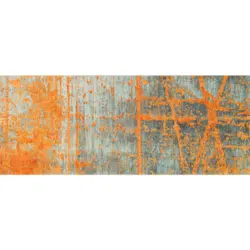 L&auml;ufer 80/200 cm Rustic Grau, Orange