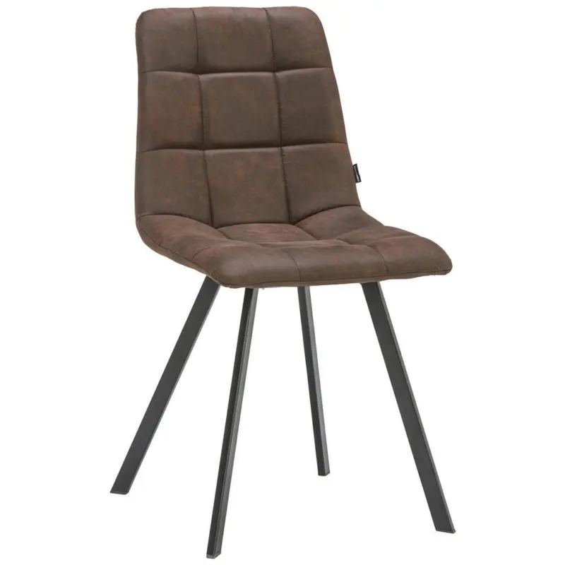Stuhl Mikrofaser Braun, Schwarz