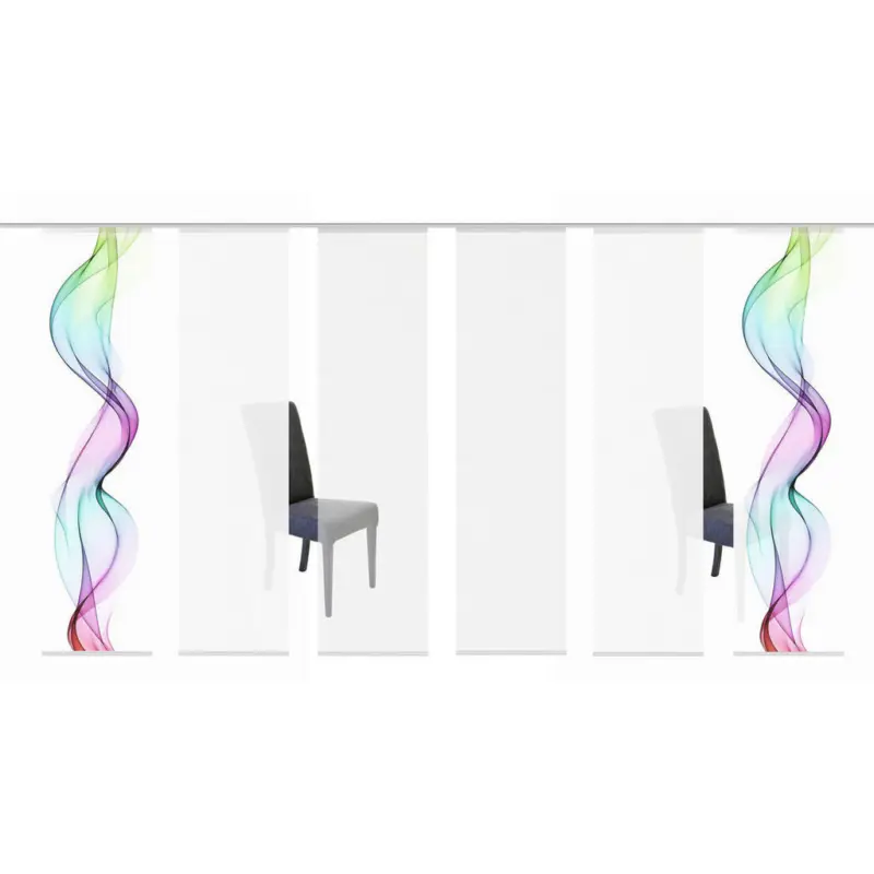Fl&auml;chenvorhang in Multicolor halbtransparent