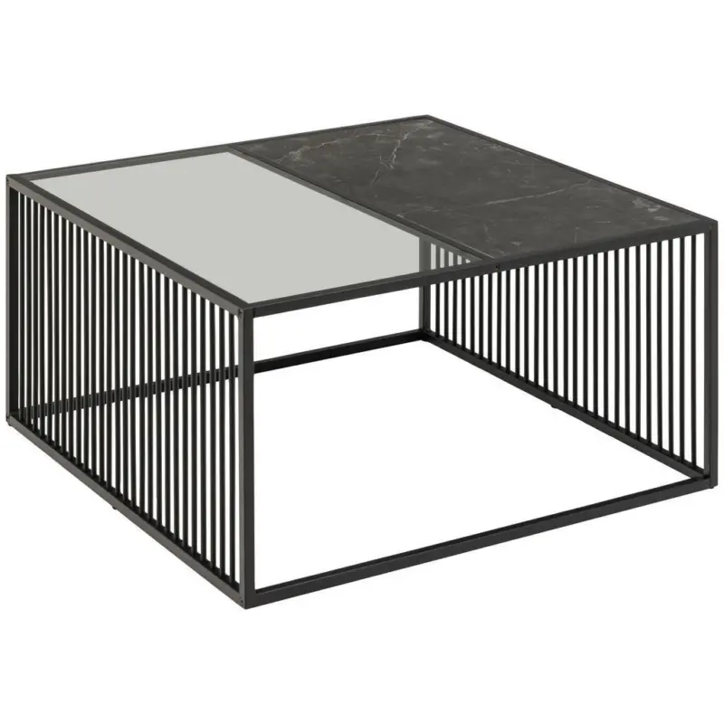 Couchtisch in Glas, Holzwerkstoff 80/80/40 cm