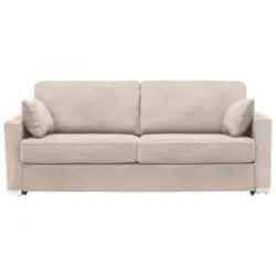 Schlafsofa in Flachgewebe Sandfarben