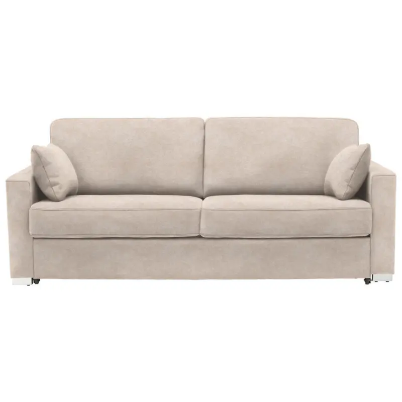 Schlafsofa in Flachgewebe Sandfarben