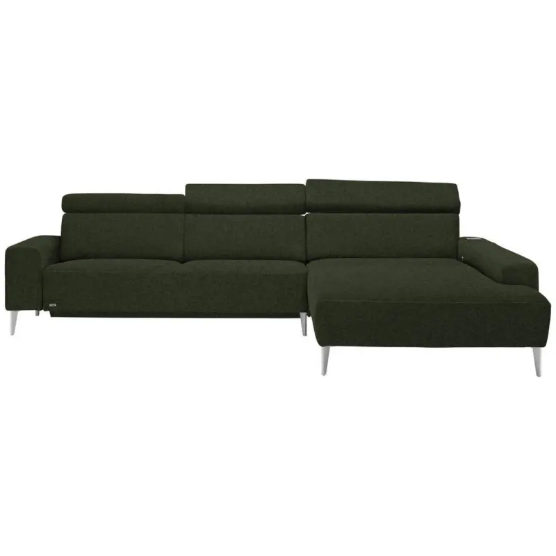 Ecksofa in Webstoff Gr&uuml;n 308/205 cm