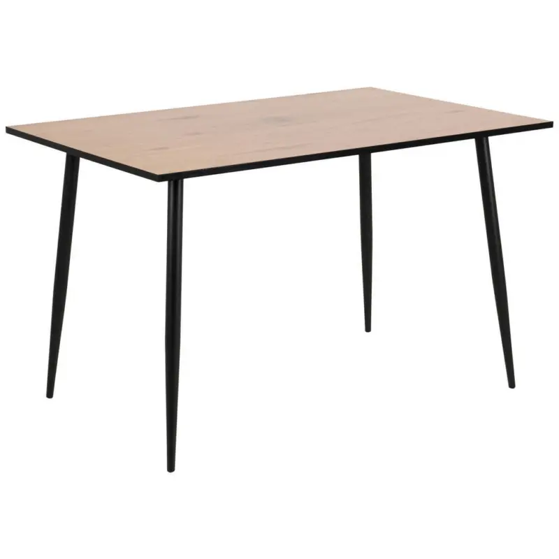 Esstisch 120/80/75 cm Nachbildung Metall, Holzwerkstoff in verschiedenen Gr&ouml;&szlig;en erh&auml;ltlich rechteckig Schwarz, Eichefarben