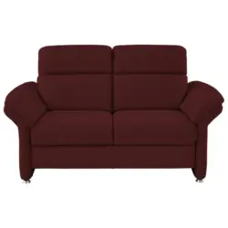 2-Sitzer-Sofa in Echtleder Brombeere
