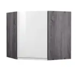 XXXLutz Lauterach - Ihr M&ouml;belhaus bei Bregenz Eckoberschrank 60/57/60 cm in Grau, Wei&szlig; Hochglanz