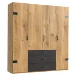 XXXLutz Lauterach - Ihr M&ouml;belhaus bei Bregenz Dreht&uuml;renschrank in Graphitfarben, Eichefarben