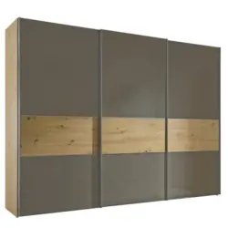 Schwebet&uuml;renschrank in Eiche Artisan, Mokka