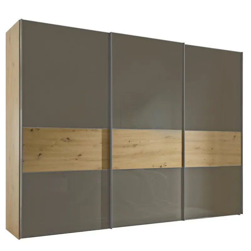 Schwebet&uuml;renschrank in Eiche Artisan, Mokka