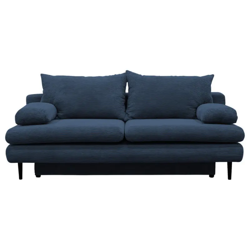 Schlafsofa in Cord Dunkelblau