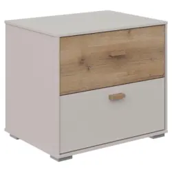 Nachtk&auml;stchen in Eichefarben, Sandfarben