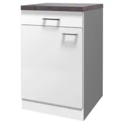 K&uuml;chenunterschrank 50/85/60 cm in Wei&szlig;