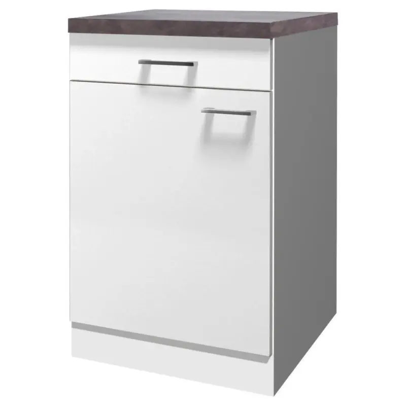 K&uuml;chenunterschrank 50/85/60 cm in Wei&szlig;