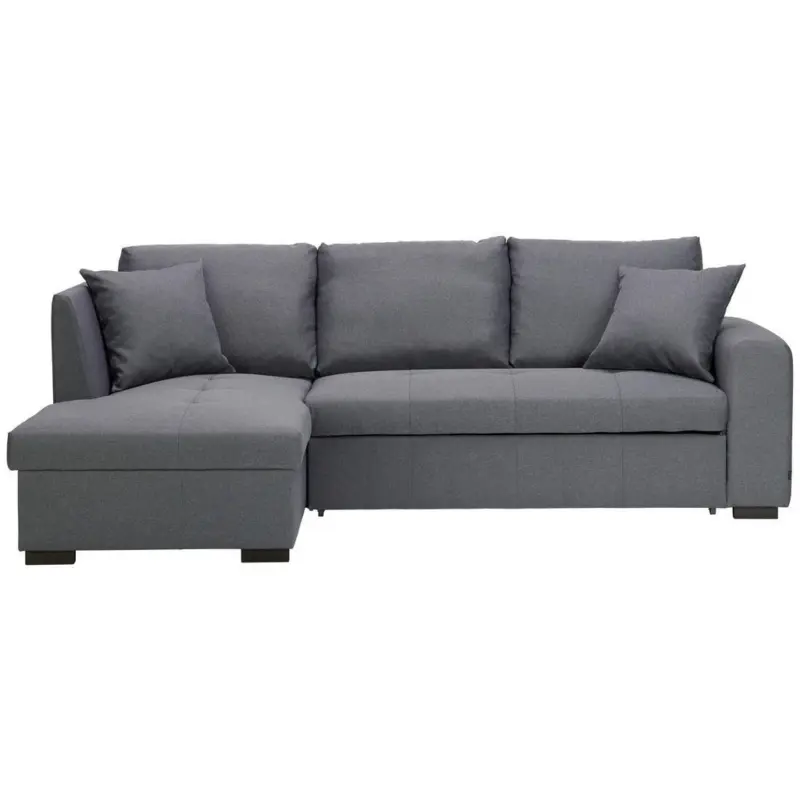 Ecksofa in Webstoff Grau 158/238 cm