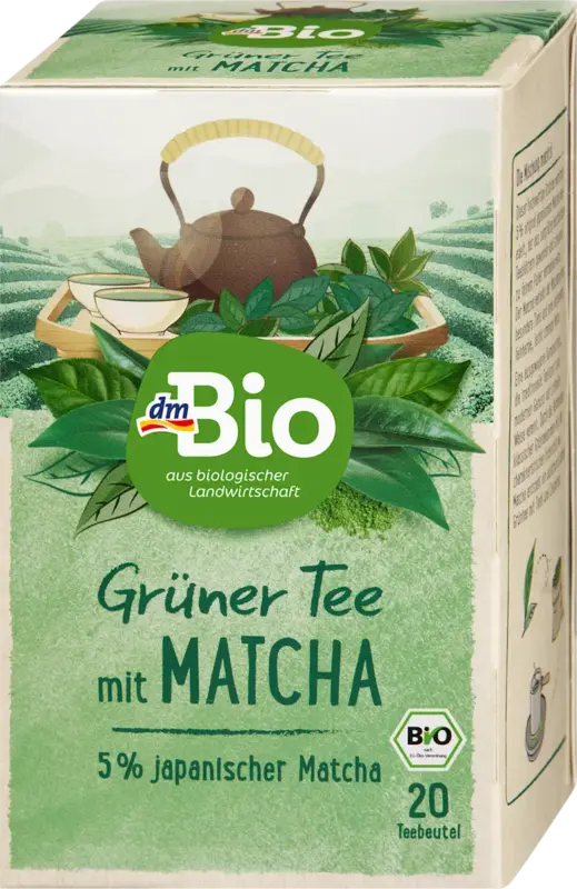 Ceai verde bio cu 5 % matcha (20 x 1,5 g)