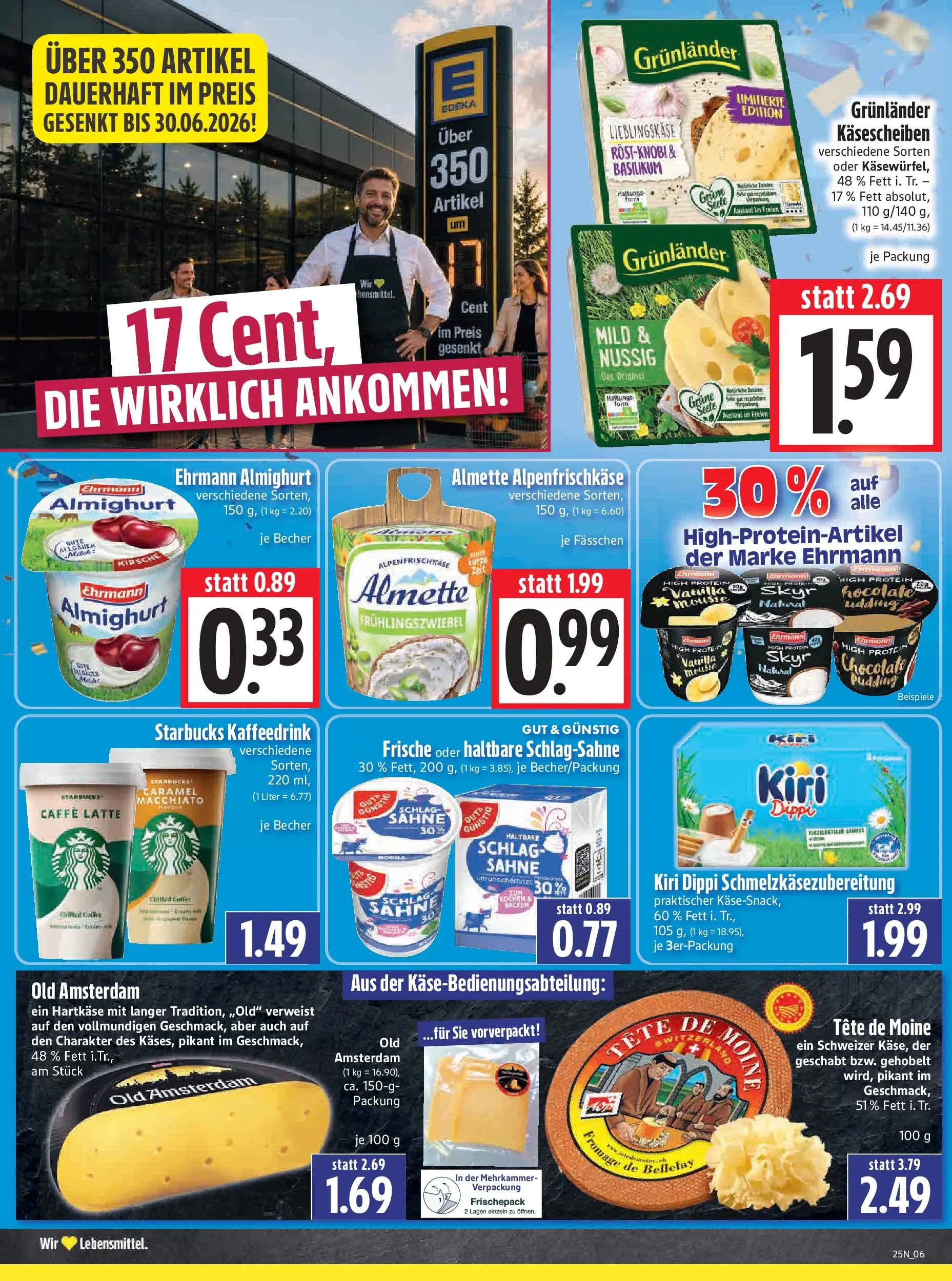 Angebote - Edeka Hahner: Wochenangebote (ab 14.06.2026) zum Blättern | Seite: 8 | Produkte: Almette, Frühlingszwiebel, Pudding, Grunlander