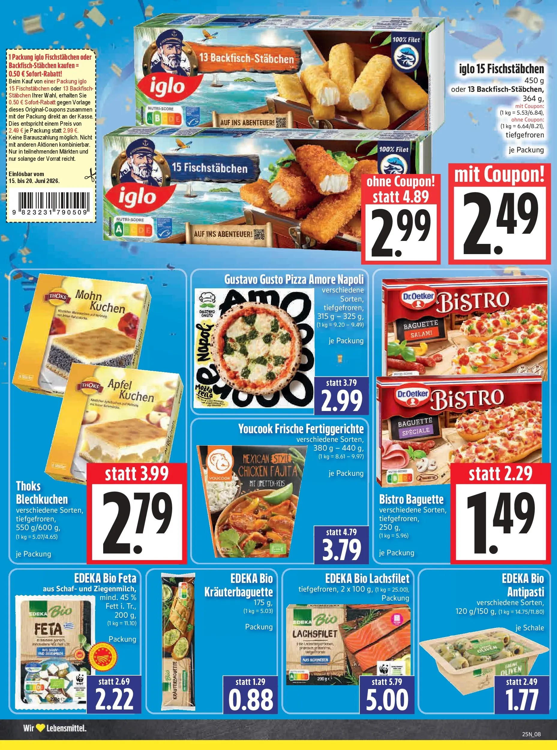 Angebote - Edeka Hahner: Wochenangebote (ab 14.06.2026) zum Blättern | Seite: 10 | Produkte: Gustavo gusto, Äpfel, Baguette, Schal
