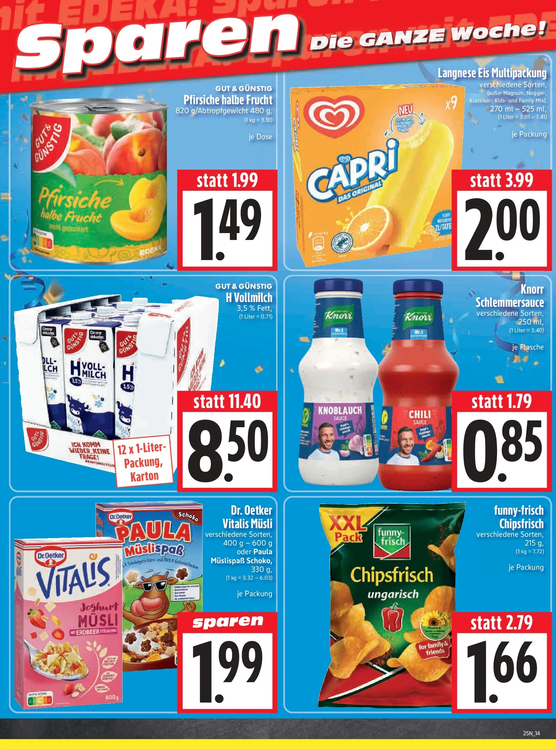 Angebote - Edeka Hahner: Wochenangebote (ab 14.06.2026) zum Blättern | Seite: 16 | Produkte: Musli, Joghurt, Chili, Eis