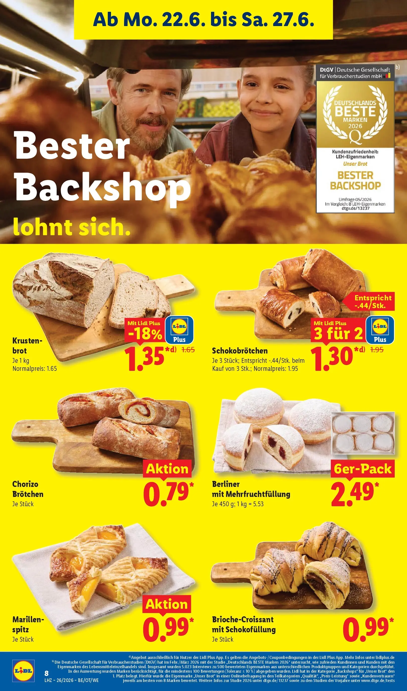 Lidl Prospekt Künzell (ab 21.06.2026) » Angebote online | Seite: 12 | Produkte: Berliner, Brot Lidl Prospekt Künzell (ab 21.06.2026) zum Blättern » Angebote | Seite: 12 | Produkte: Berliner, Brot