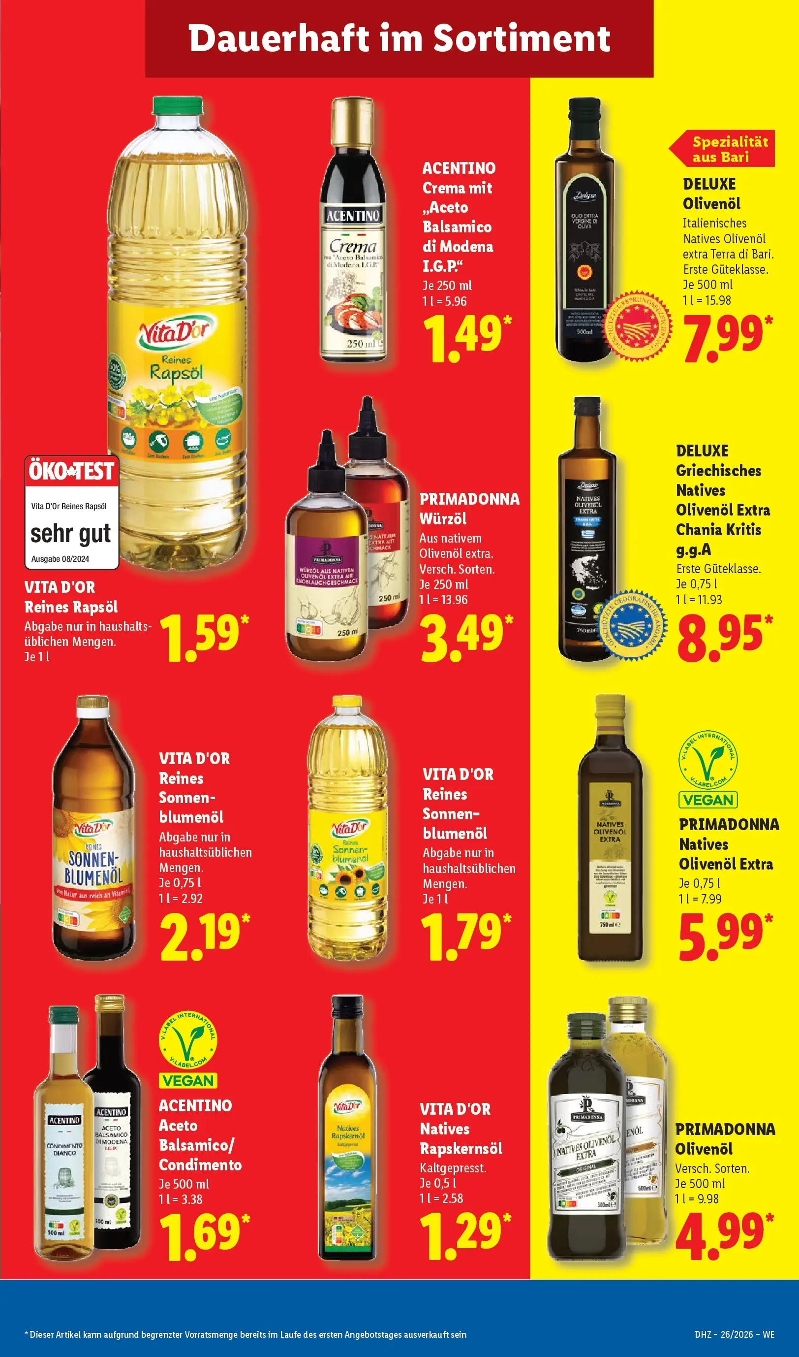 Lidl Prospekt Künzell (ab 21.06.2026) » Angebote online | Seite: 25 | Produkte: Balsamico, Rapsöl, Olivenol Lidl Prospekt Künzell (ab 21.06.2026) zum Blättern » Angebote | Seite: 25 | Produkte: Balsamico, Rapsöl, Olivenol