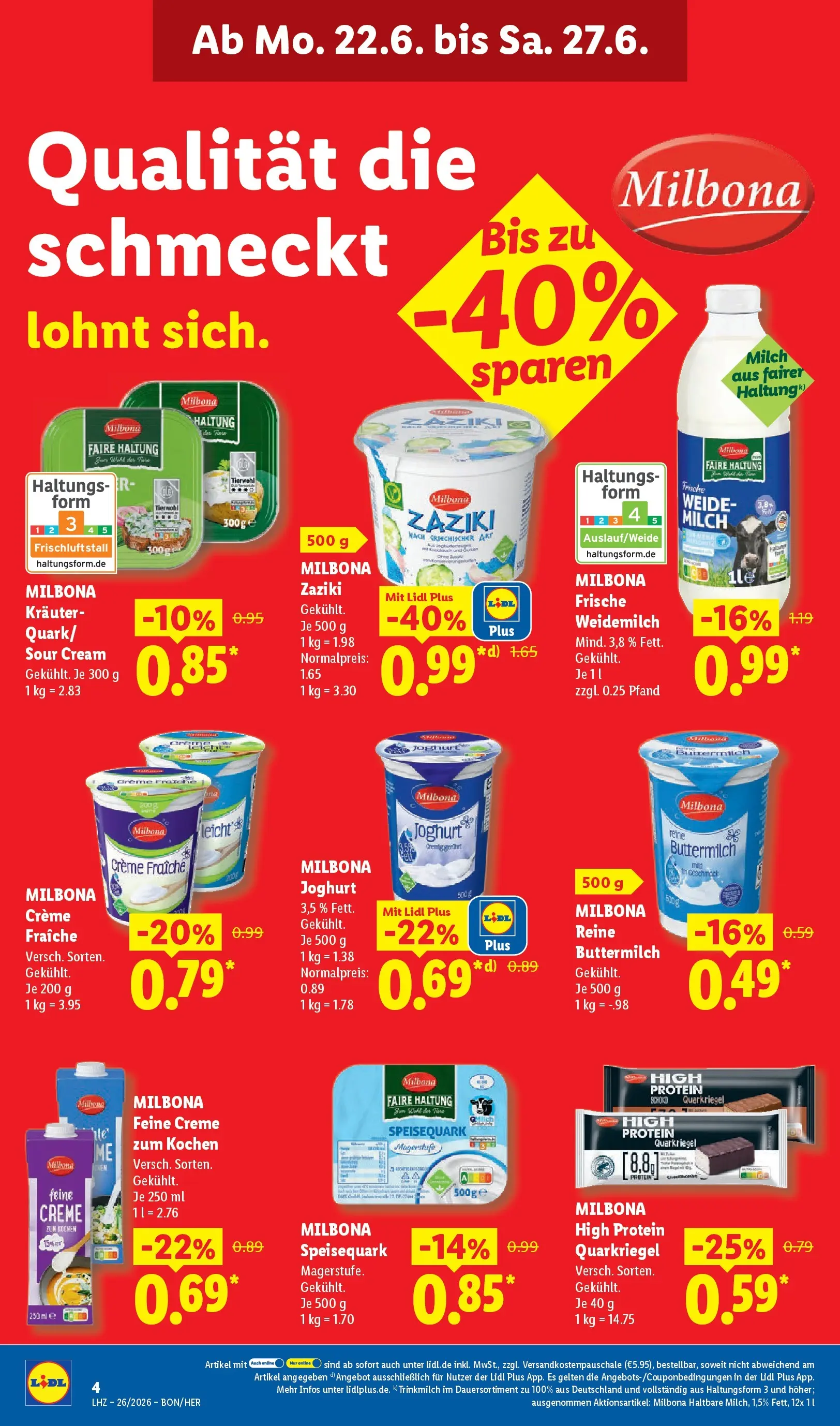 Lidl Prospekt Hagen (ab 21.06.2026) ยป Angebote online | Seite: 10 | Produkte: Buttermilch, Milch, Joghurt, Creme Lidl Prospekt Hagen (ab 21.06.2026) zum Blรคttern ยป Angebote | Seite: 10 | Produkte: Buttermilch, Milch, Joghurt, Creme