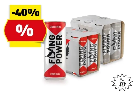 FLYING POWER Energy Drink*, 6 x 250 ml