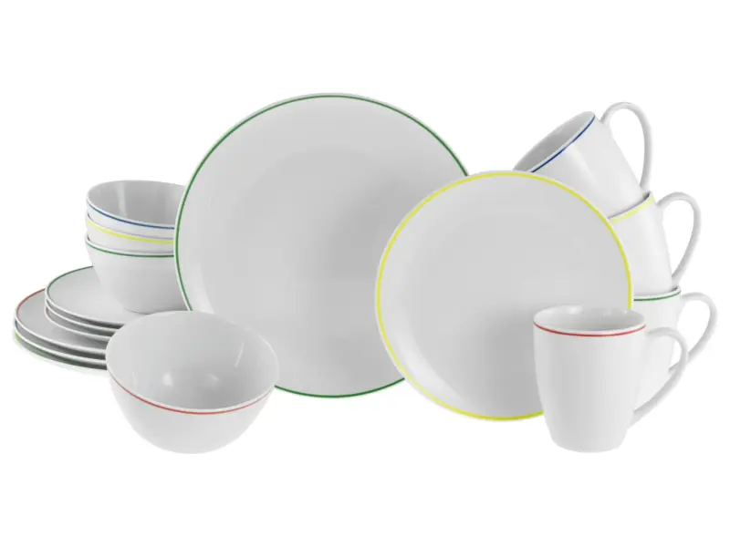 Kombiservice Luna Color Wei&szlig;/Multicolor, 16-teilig