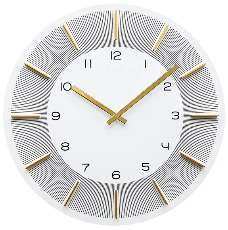 Wanduhr Gilbert Wei&szlig;/Goldfarben &Oslash; ca. 48,5cm