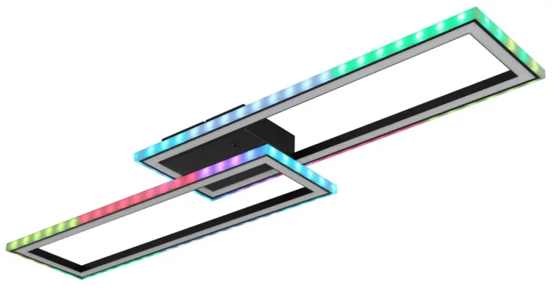 LED-Deckenleuchte Mirella Opal/Schwarz max. 30 Watt Deckenlampe