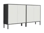 m&ouml;max Dornbirn - Ihr Trendm&ouml;belhaus in Dornbirn Sideboard Mailand Set 2 Anthrazit/Wei&szlig;