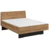 Bett in Graphitfarben, Eichefarben, Eiche Artisan